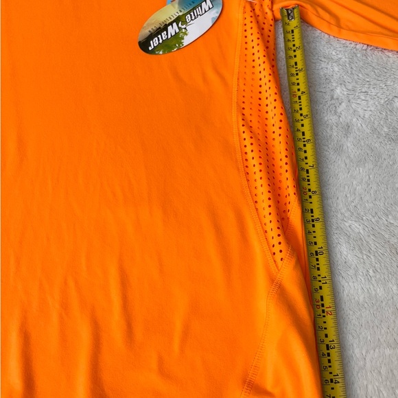 White Water Pullover Mens XXL Orange 1/4 Mock Neck Fishing Performance - Picture 7 of 11